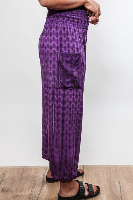 Hose Aladin violett gestreift - One Size