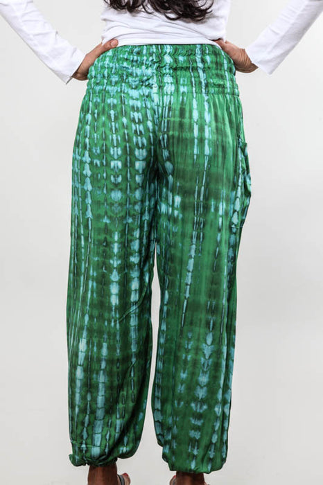 Aladin pants green striped - One Size