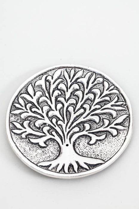 Incense holder aluminum tree of life 10 cm