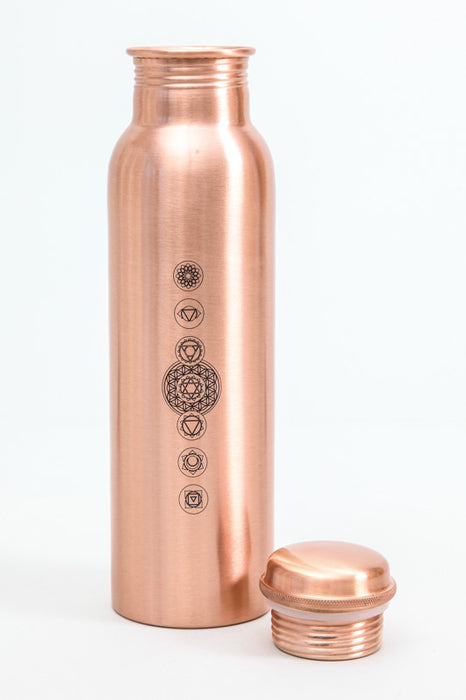 Bouteille en cuivre 7 Chakra 27 cm