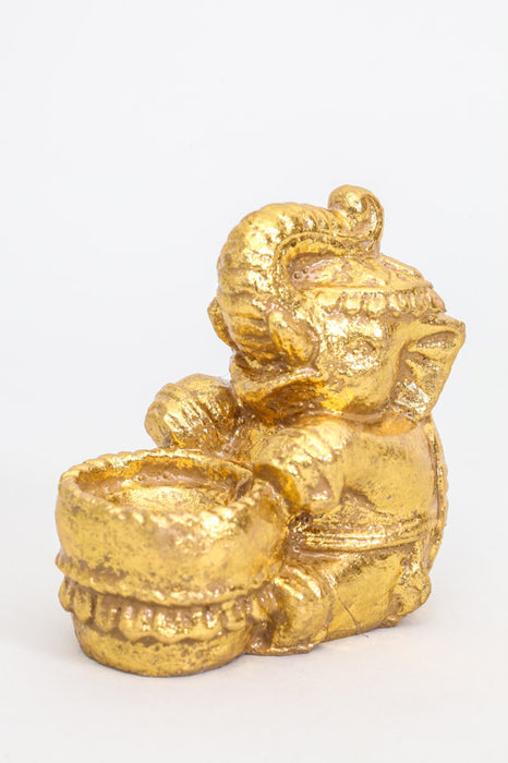 Räucherstäbchenhalter Ganesha goldfarben