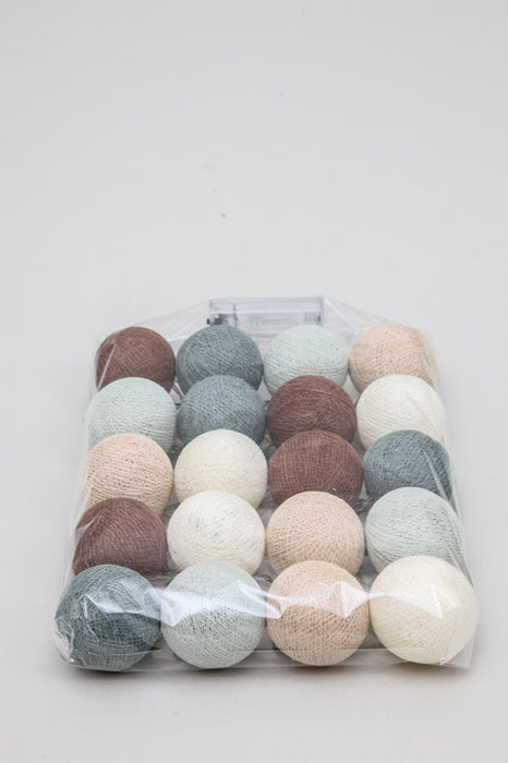 Cotton Balls fairy lights white/grey/brown/beige