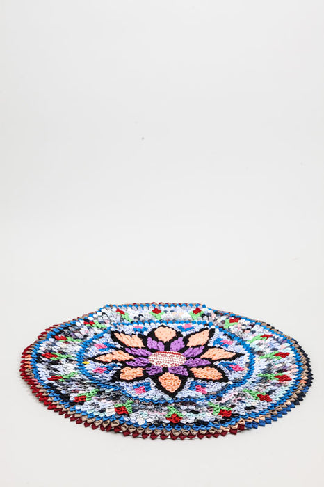 Tapis en coton rond à motifs 60 cm