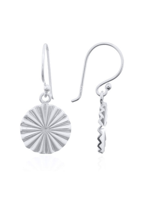 Silver earring round