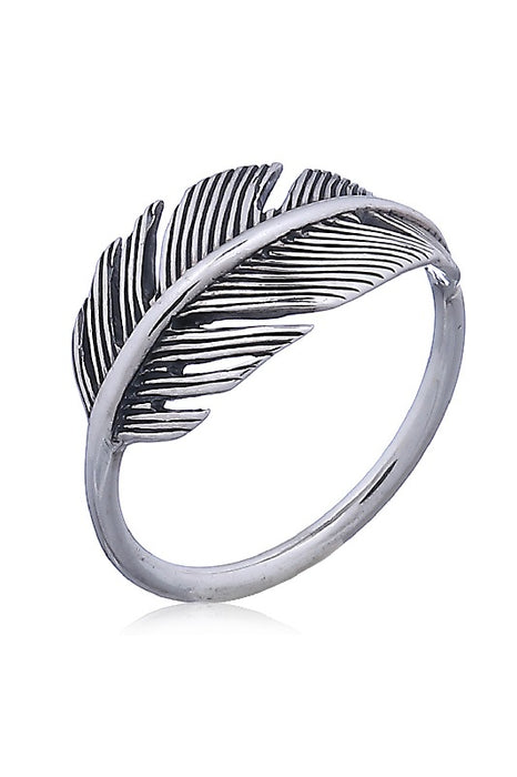 Plume de bague en argent