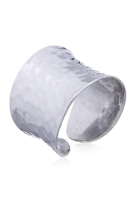 Silver ring wide adjustable