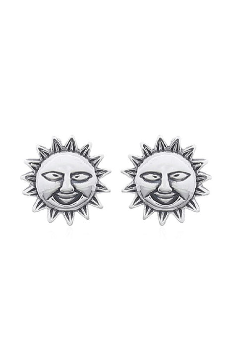 Silver earring little laughing sun