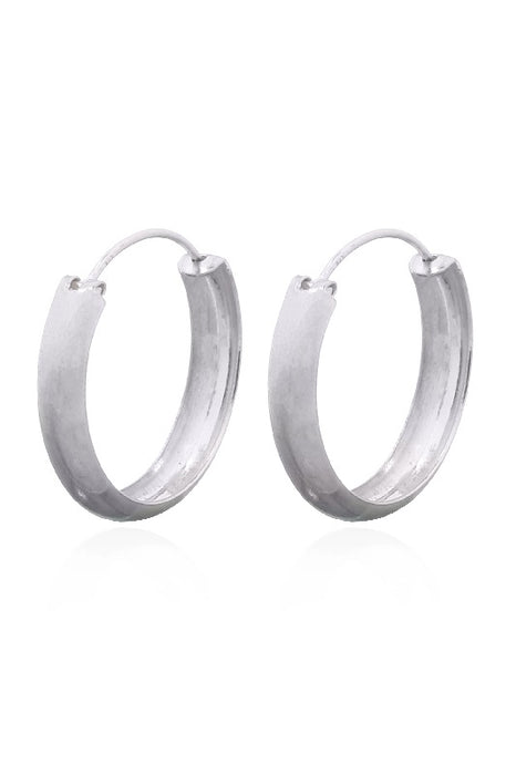 Silver earring wide creole