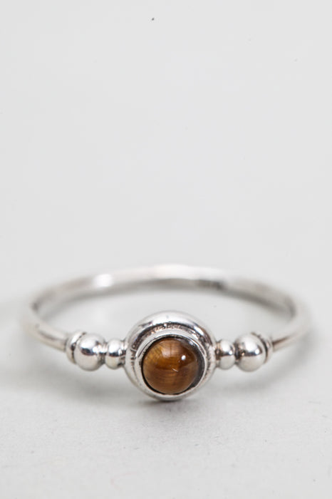Bague en argent oeil de tigre