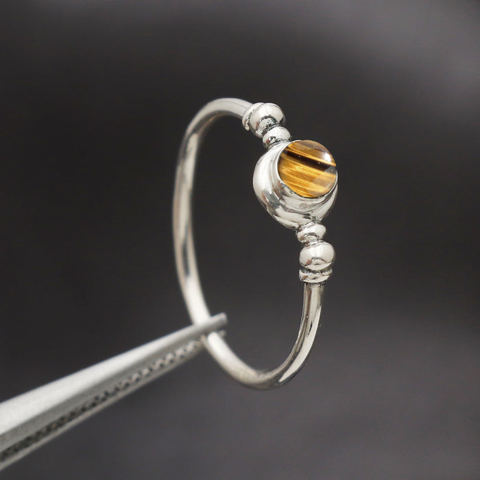 Bague en argent oeil de tigre