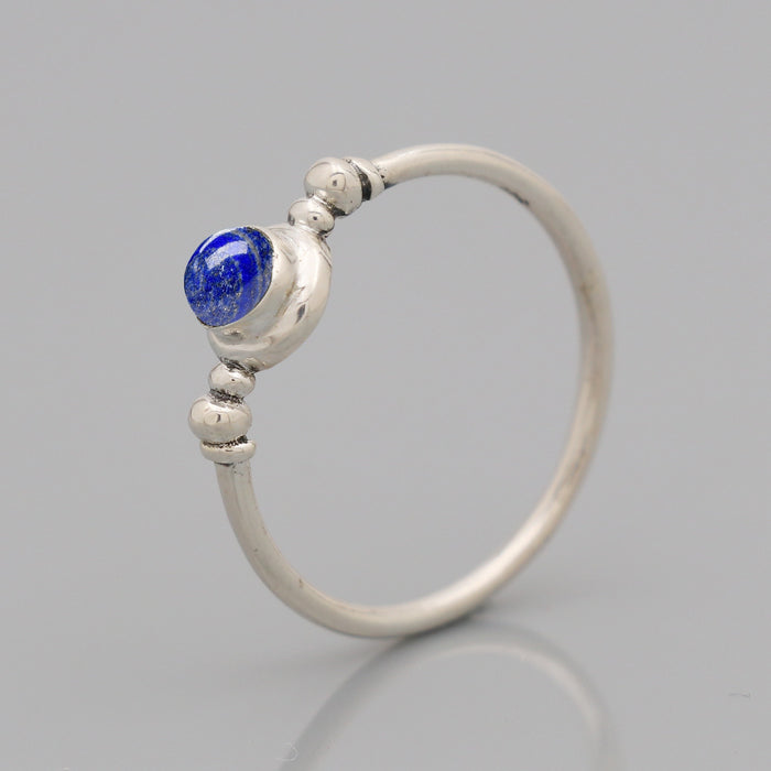 Bague en argent lapis-lazuli