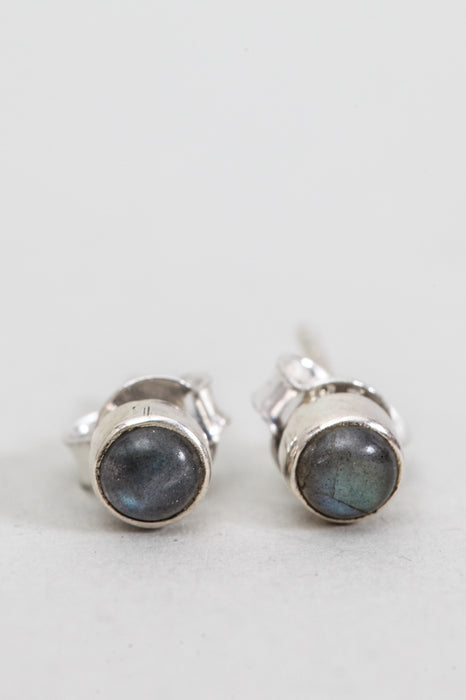 Boucle d'oreille argent labradorite