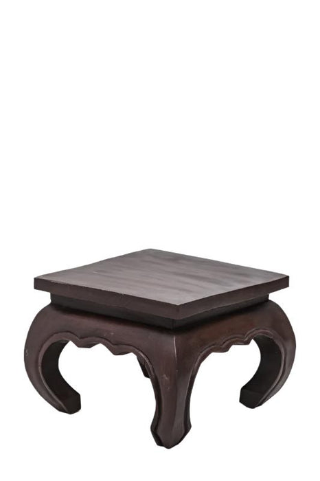 Opium table Jamjuree wood dark brown 35 x 35 x 27.5 cm