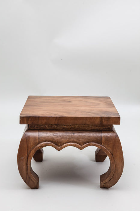 Table à opium Jamjuree bois marron naturel 35 x 35 x 27,5 cm