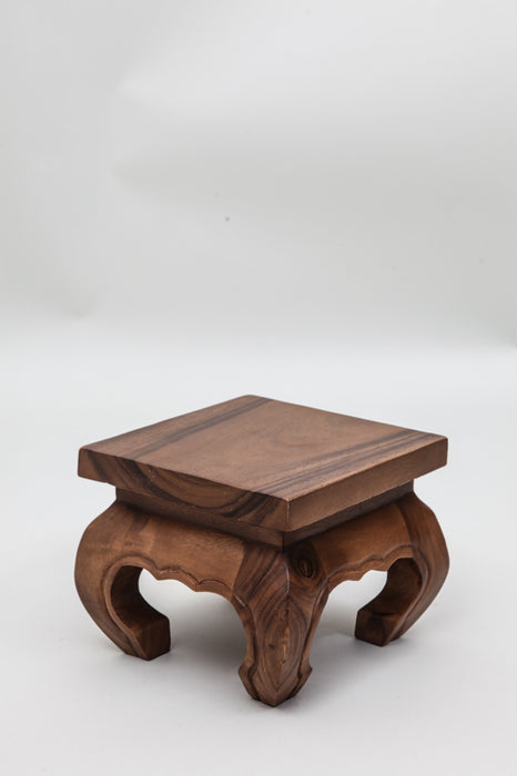 Table à opium Jamjuree bois marron naturel 25 x 25 x 20 cm
