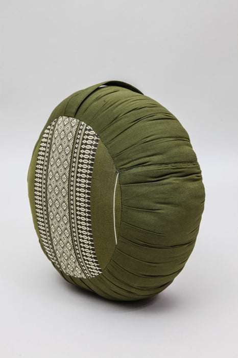 Coussin de méditation Zafu kaki 40 x 18 cm