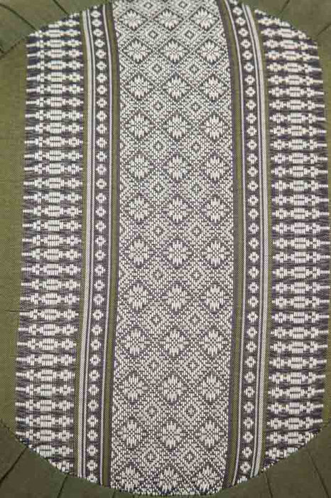 Coussin de méditation Zafu kaki 40 x 18 cm