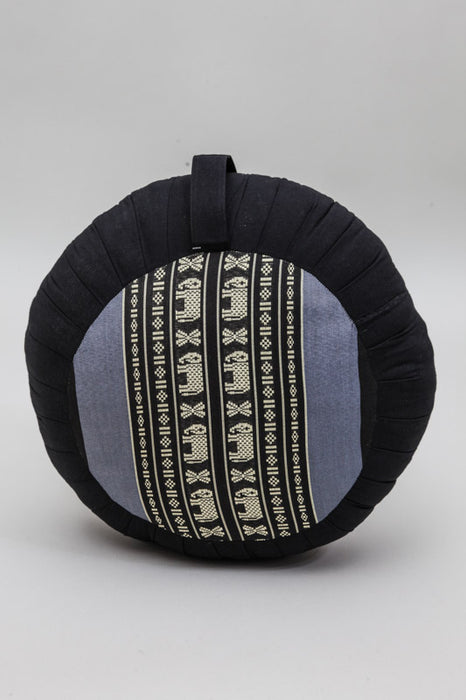 Zafu meditation cushion black/blue 40 x 18 cm