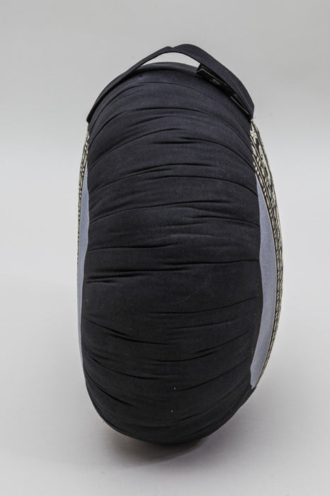 Zafu meditation cushion black/blue 40 x 18 cm