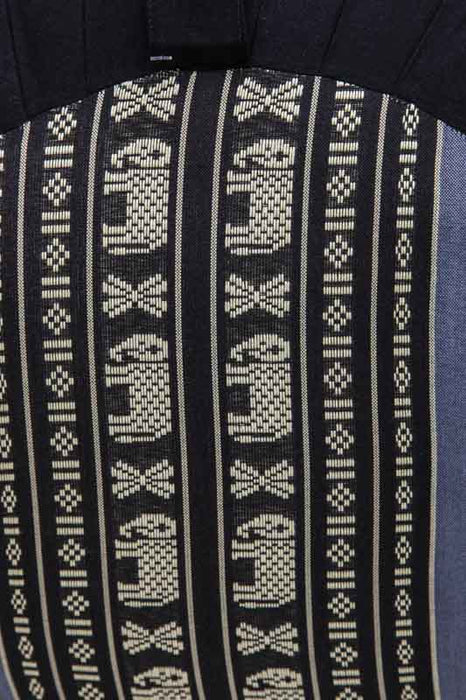 Zafu meditation cushion black/blue 40 x 18 cm