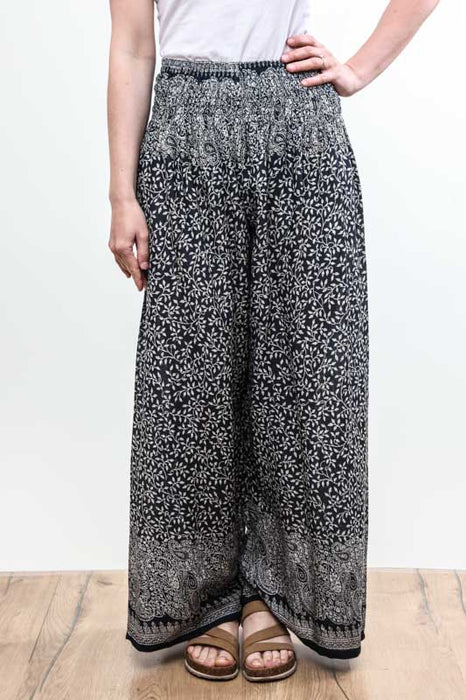 Palazzo pants blue/white patterned - One Size