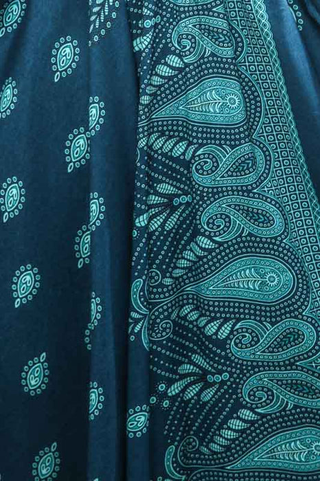 Dress Mandala turquoise blue patterned - One Size