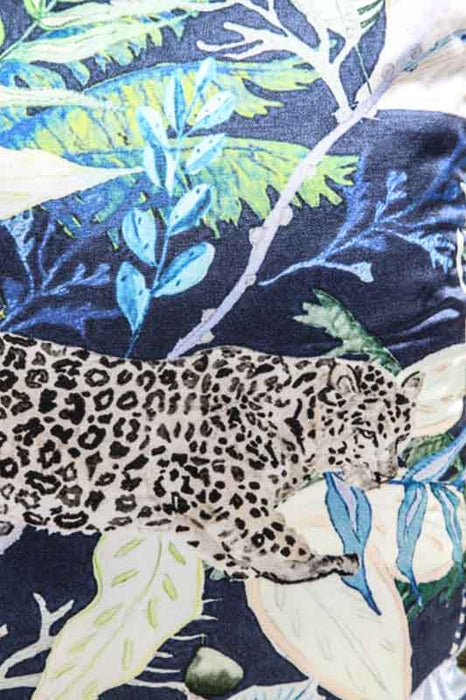 Decorative cushion viscose/velvet leopard 45x45 cm