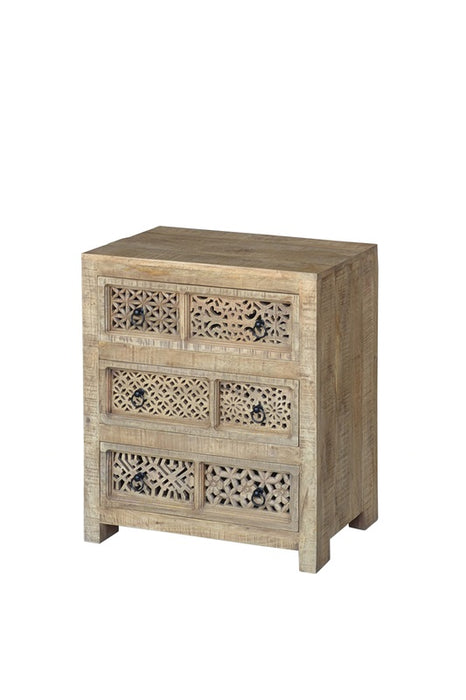 Chest of drawers mango wood 3 drawers 70 x 40 x 82 cm