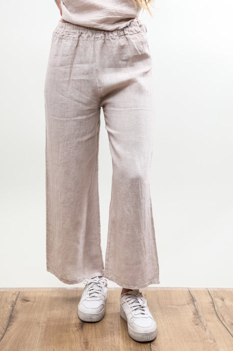 Leinenhose offwhite Gummibund - One Size