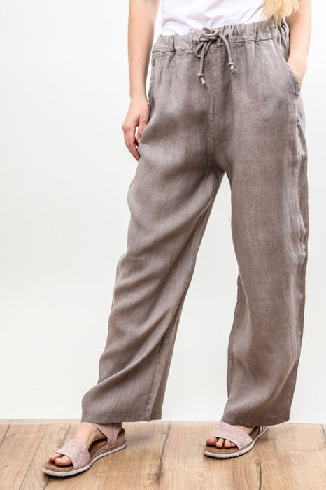 Leinenhose taupe - One Size