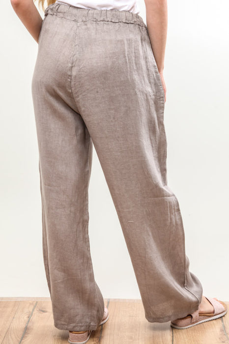 Leinenhose taupe - One Size