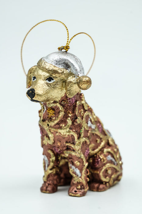 Hänger Golden Retriver "Freddy" mit Mütze 9cm