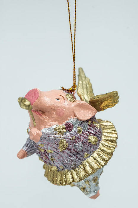 Hanging piglet "Starlight" with wish stick 9cm