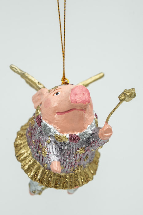 Hanging piglet "Starlight" with wish stick 9cm