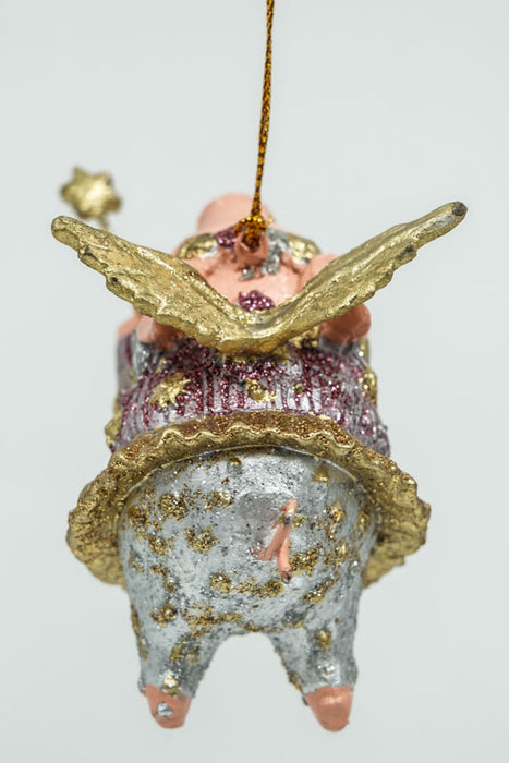 Hanging piglet "Starlight" with wish stick 9cm