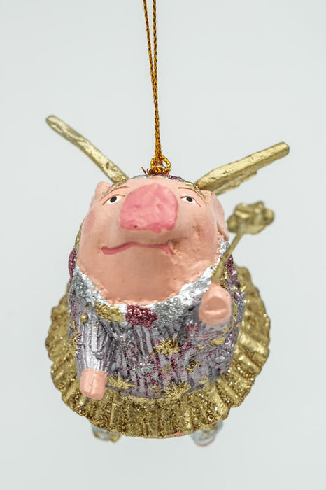 Hanging piglet "Starlight" with wish stick 9cm