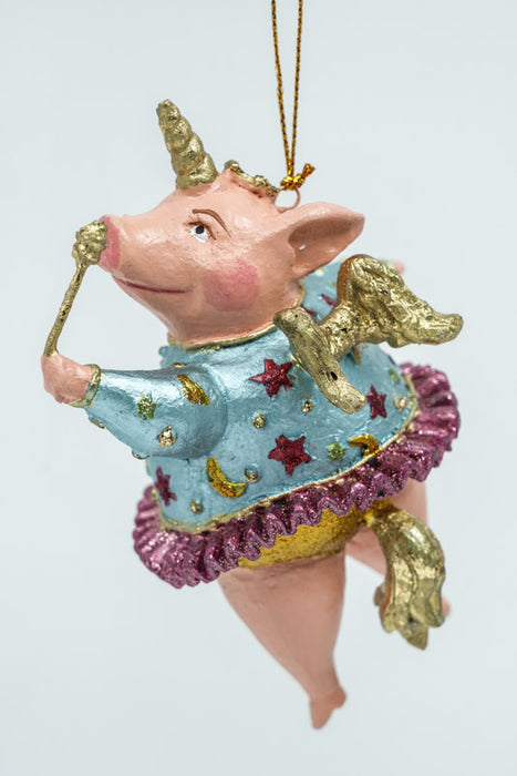 Hänger Schweinchen "Cosmic" mit Einhorn 9cm