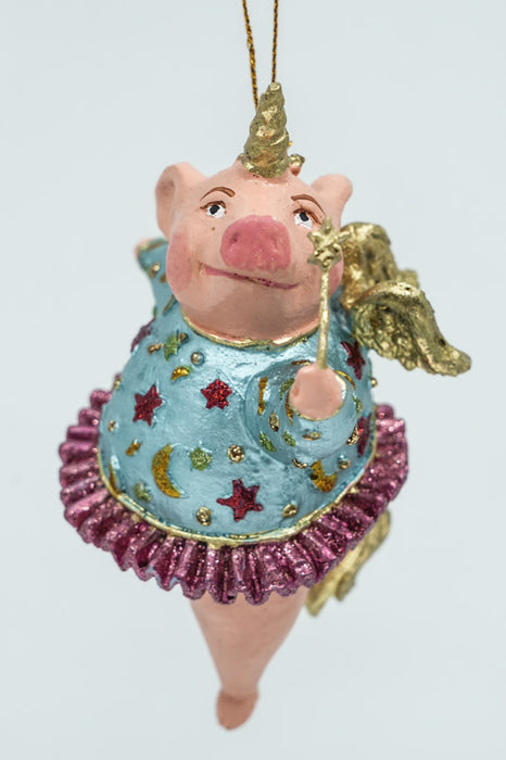 Hänger Schweinchen "Cosmic" mit Einhorn 9cm