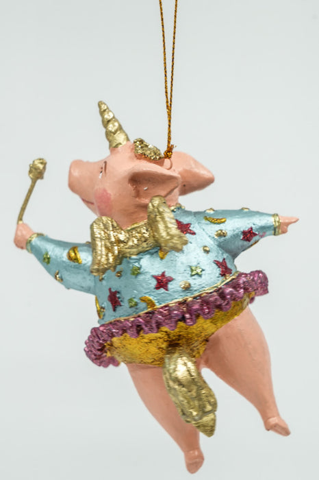 Hänger Schweinchen "Cosmic" mit Einhorn 9cm
