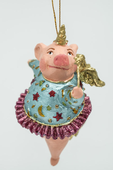 Hänger Schweinchen "Cosmic" mit Einhorn 9cm