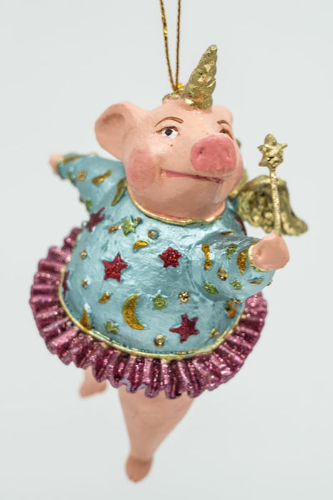 Hänger Schweinchen "Cosmic" mit Einhorn 9cm