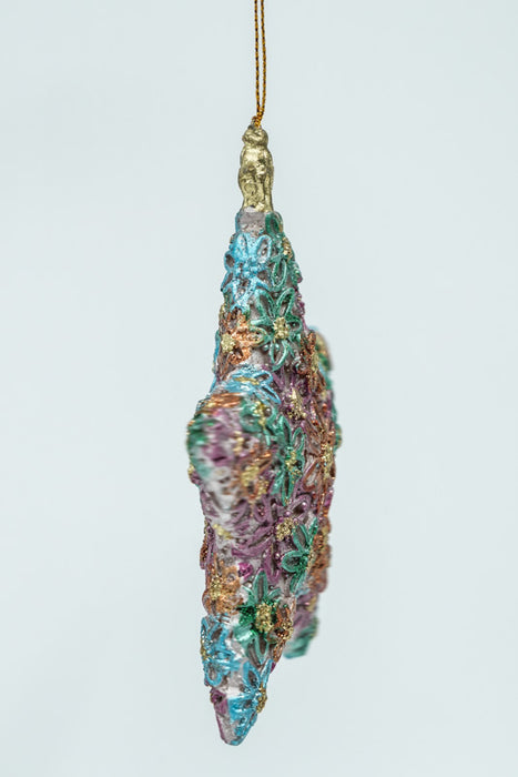 Hänger Stern "Bellaflor" mit Krone 12.5 cm