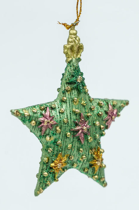 Hänger Stern "Starlight" grün 9cm