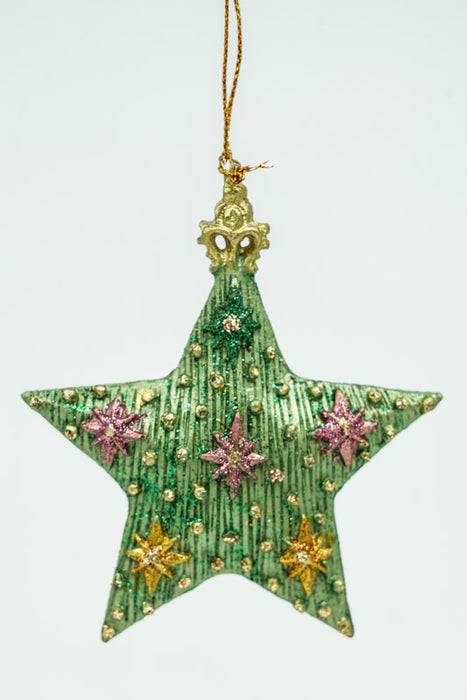 Hänger Stern "Starlight" grün 9cm