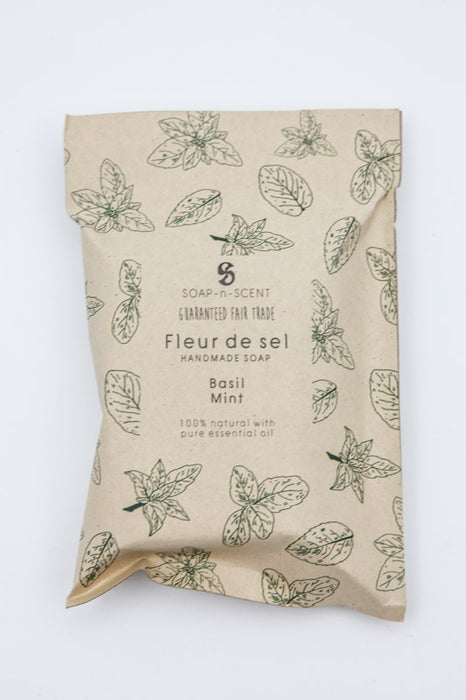 Seife handgemacht Fleur de Sel Basil / Mint 100 gr