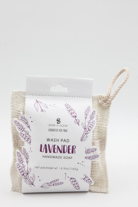 Wash pad und handgemachte Seife Lavender 140 gr