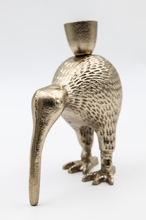 Candlestick Kiwi gold-colored 12.75 x 7 x 14 cm