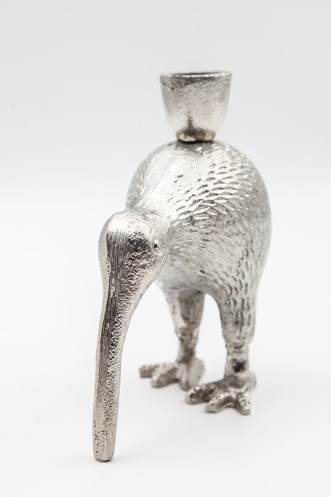 Candlestick Kiwi silver-colored 12.75 x 7 x 14 cm