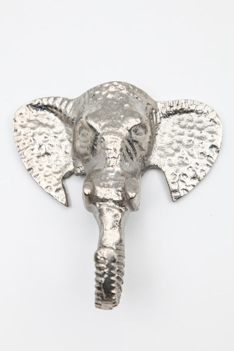 Patère éléphant couleur argent 11,5 x 10 x 5,75 cm