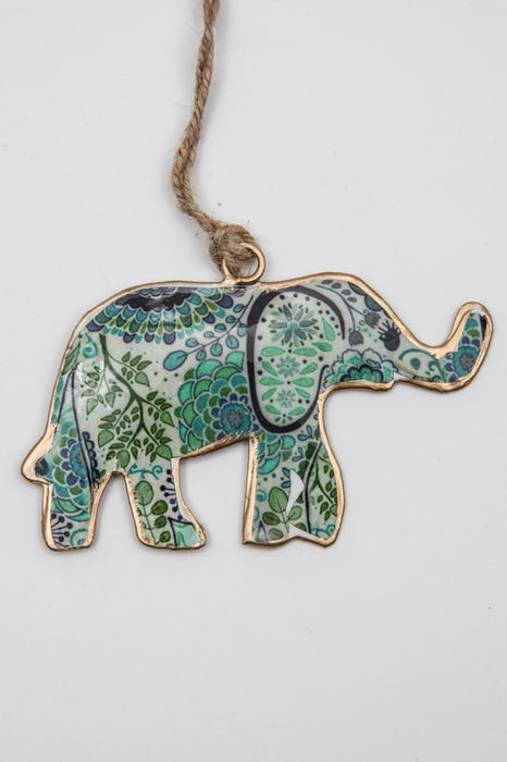 Pendant Elephant in Enamel Print 10 x 6.5 cm